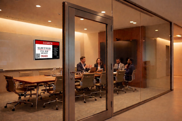 Source: Gemini AI; Best E-paper meeting room signage | Door Tablet