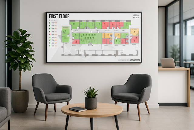 Door Tablet Wayfinding Displays for Activity-Based Working