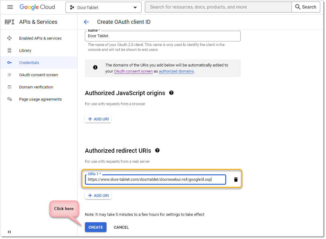 Note: please make sure that the Redirect URI is in LowerCase both in the System Profile and in the