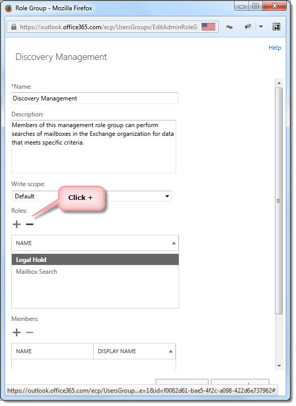 Edit "Discovery Management":
