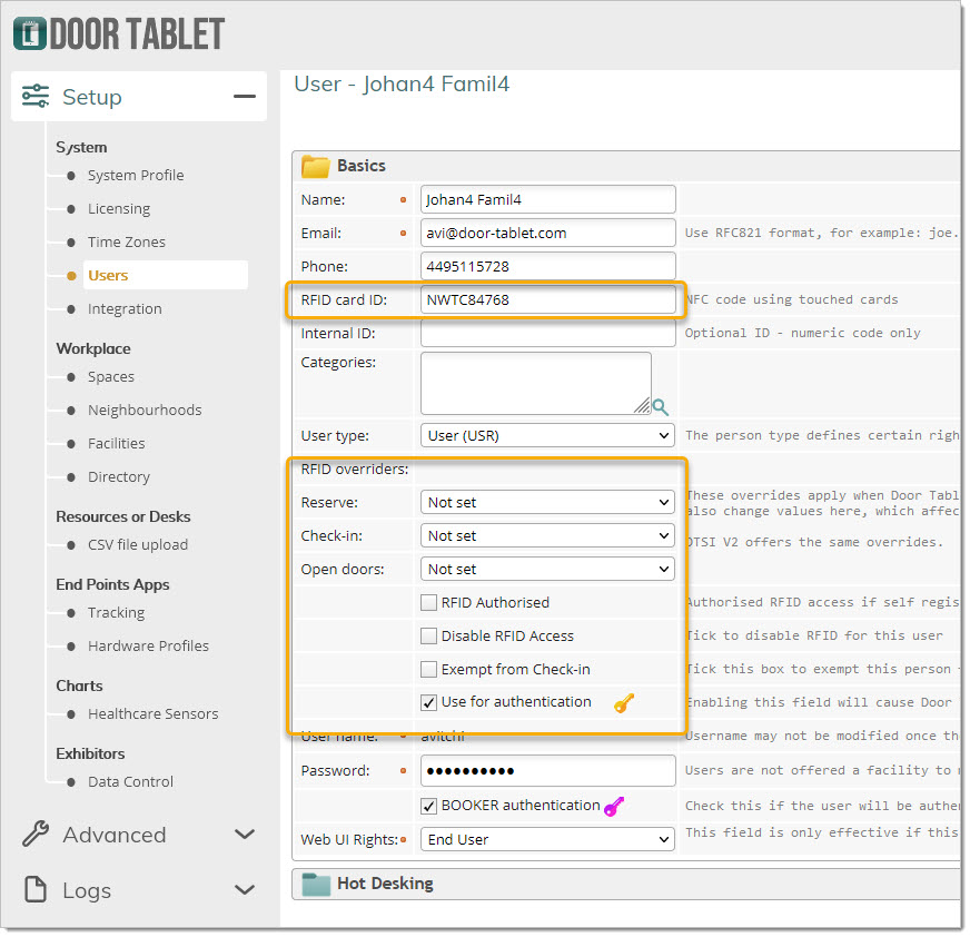 In user records...