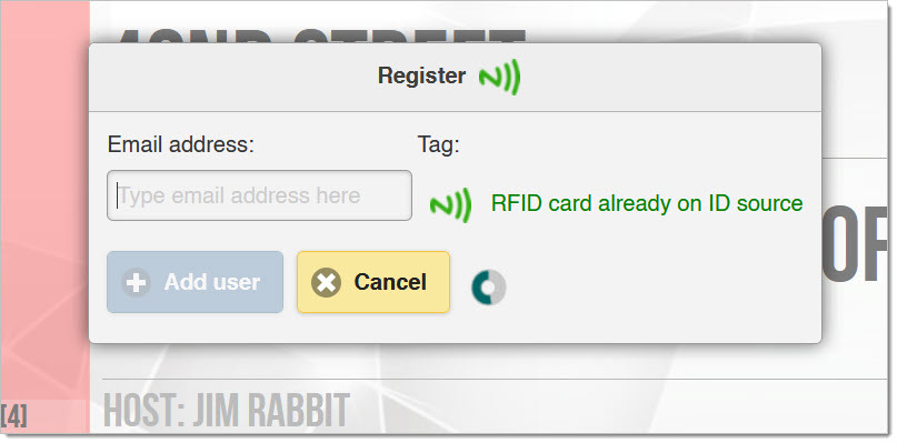 If the card is already in use, the system check this right away, upon card presentation...
