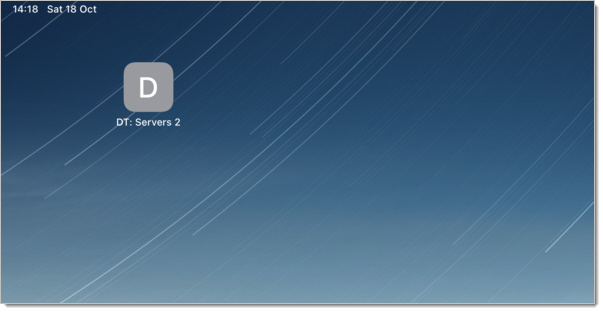 An icon will be available on the iPad desk.