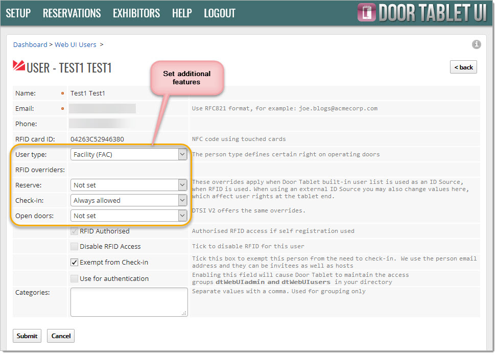 When using ID Sources from external providers, Door Tablet creates a shadow of the user record inside its own store. This allows you to add security features