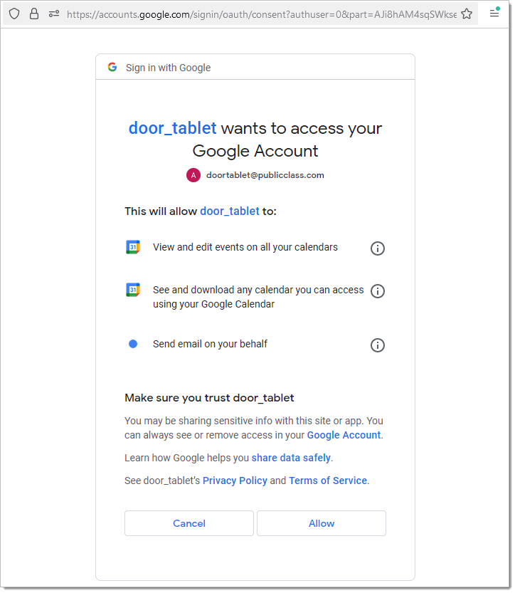 You are now ready to authorize the application: