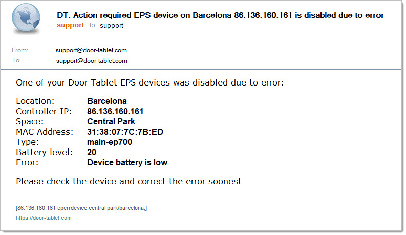 When the controller encounters any issues it will request that server alerts you about it. The controller also performs regular health check on all connected