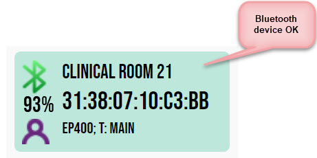 When a device is found and OK...