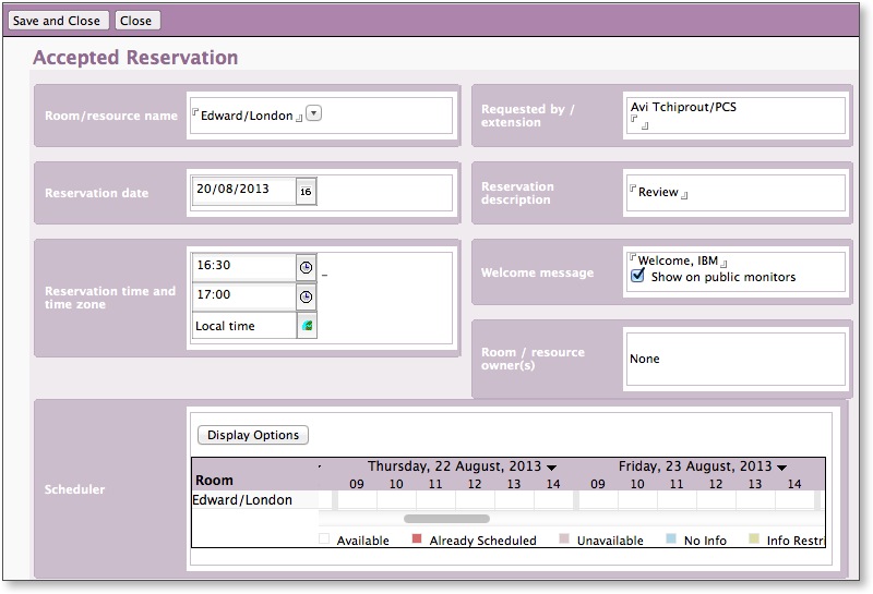 The following picture is of an accepted and existing reservation. The majority of welcome messages will be added to existing reservations:
