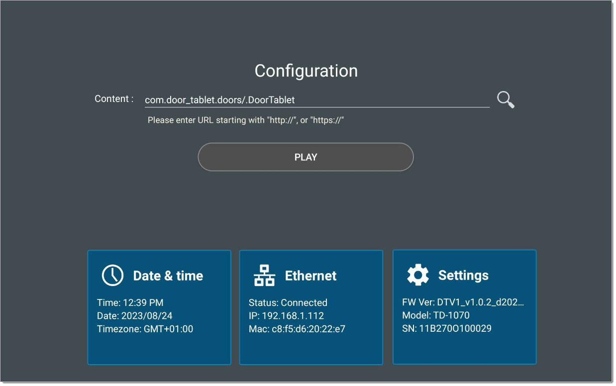 Sample screen when a device has been hardened... no WiFi: