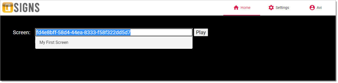 You will need to sign in and identify the play list you wish to launch.