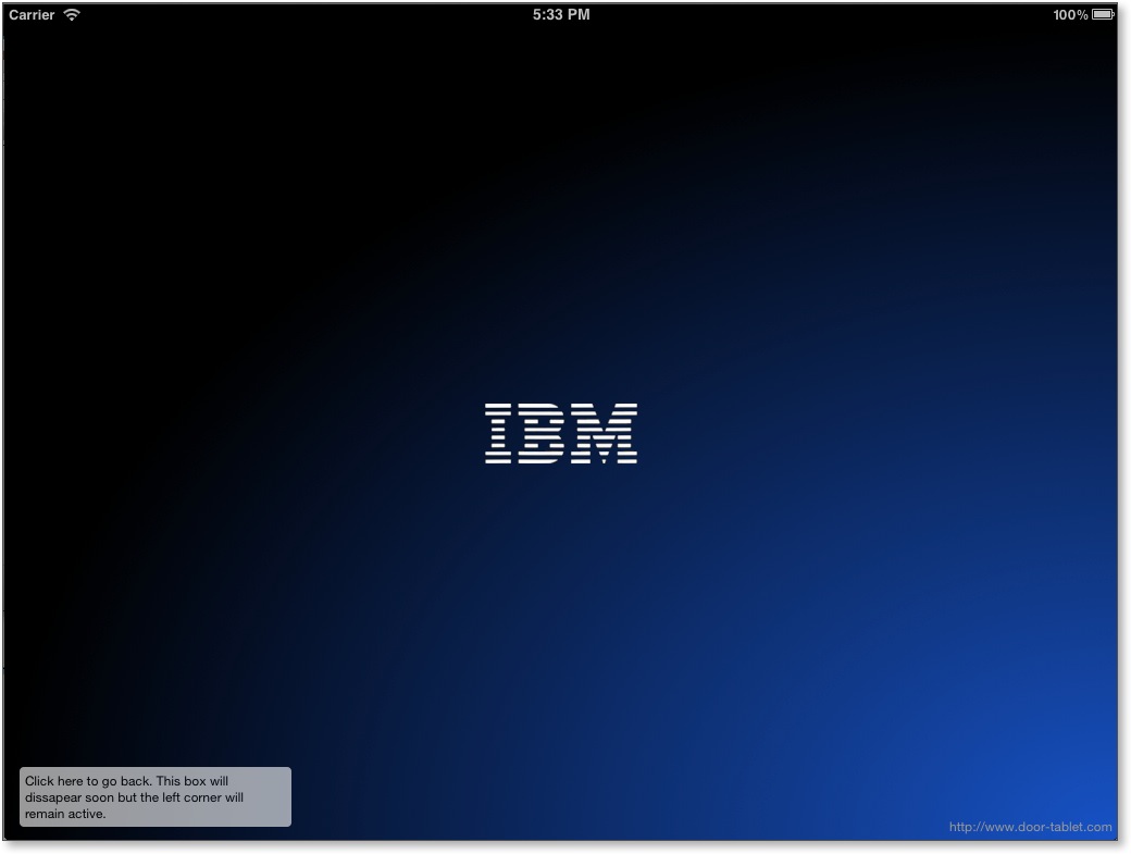 Tap on "Welcome Display". The following are examples of the screen that you will see: