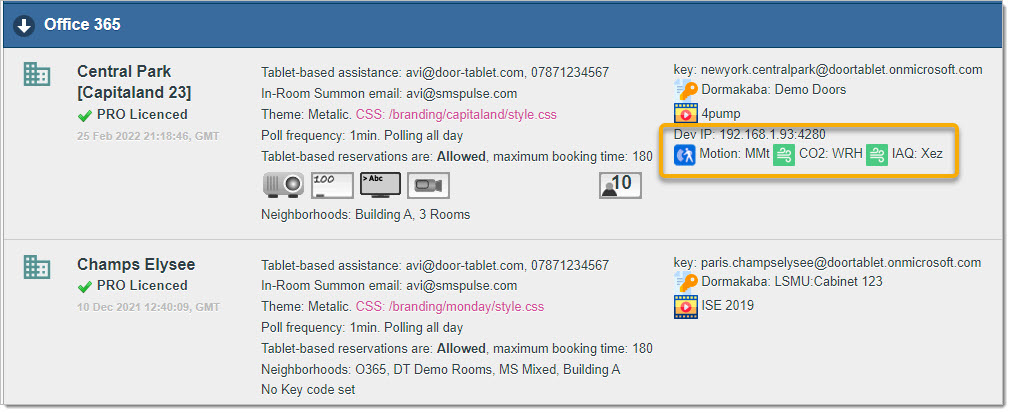 Settings you added to the database will show on the app: