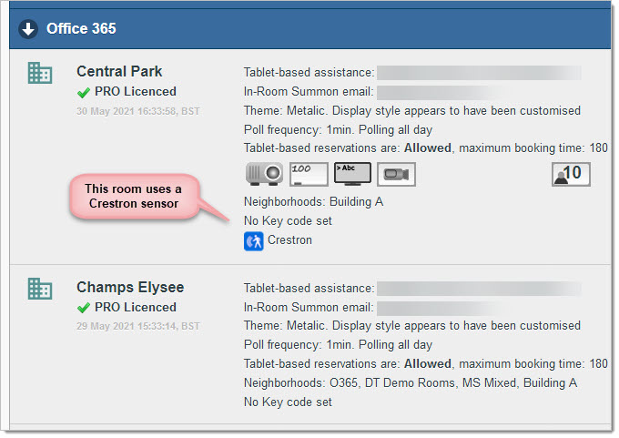 Settings you added to the database will show on the app: