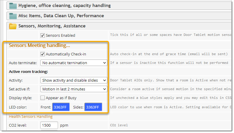 Tell Door Tablet Apps what to do with the motion: