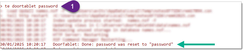 Console command to reset the admin password: