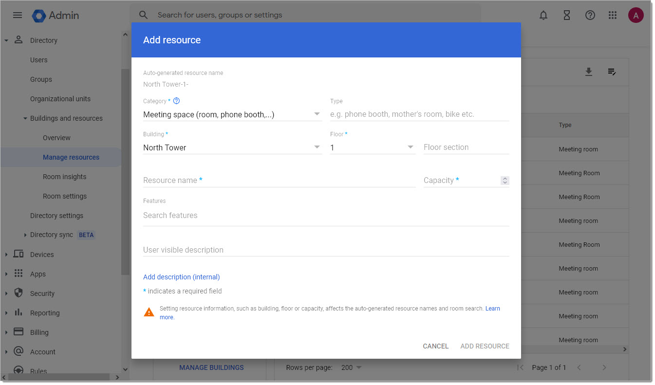 You are now ready to create resources in your buildings: