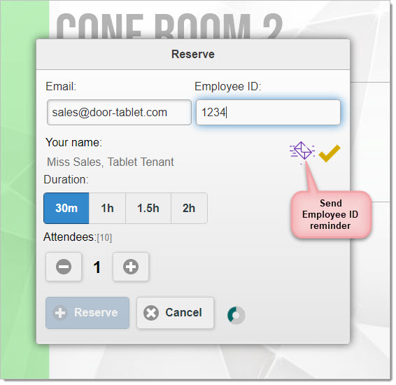 When the above user attempts to reserve a resource: