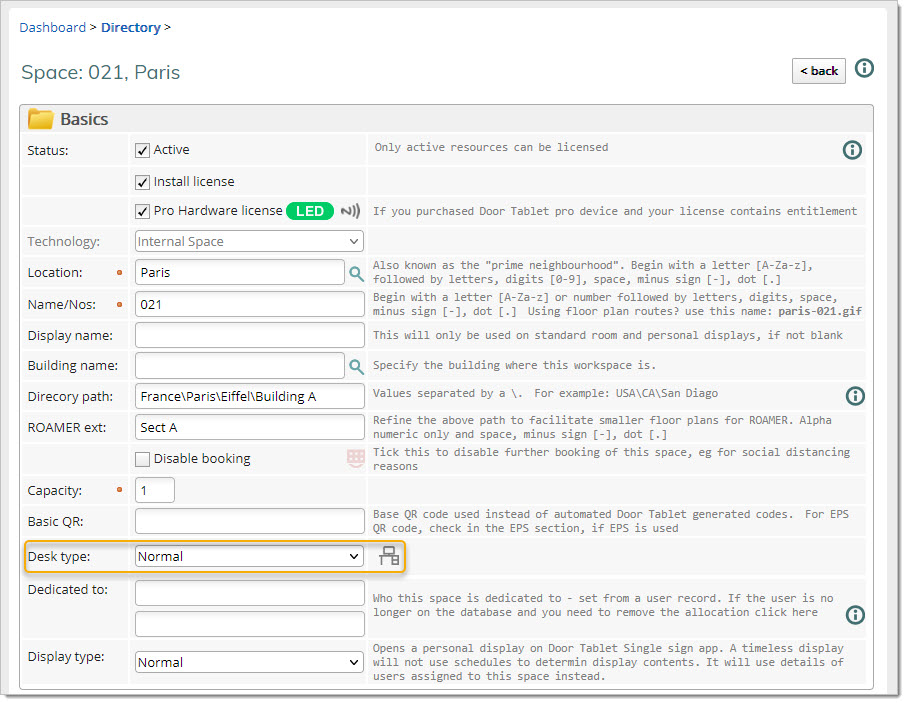 Once you added types these can be selected in Desk records and used in imports, too