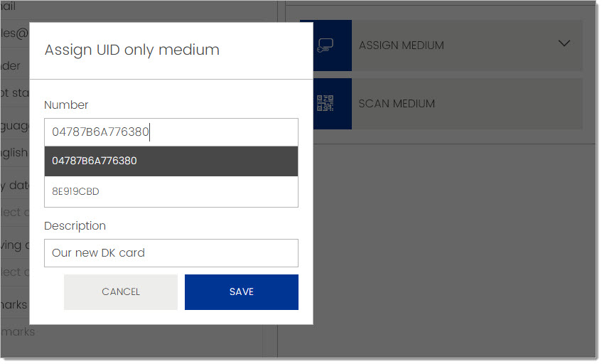 You may now assign the card to the new user...