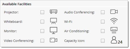Default facility icons used by Door Tablet: