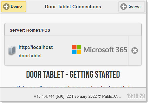 To specify that a CIR should show health info run the Door Tablet App on the CIR and specify your choice as follows: