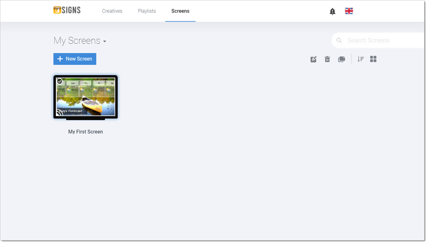 This is the final stage where you assign a Playlist to a Screen you are licensed to use.