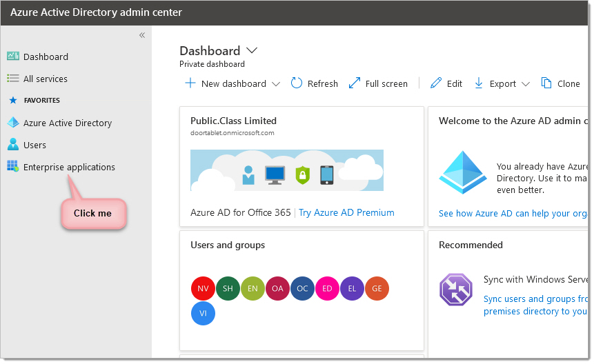 Select Enterprise application