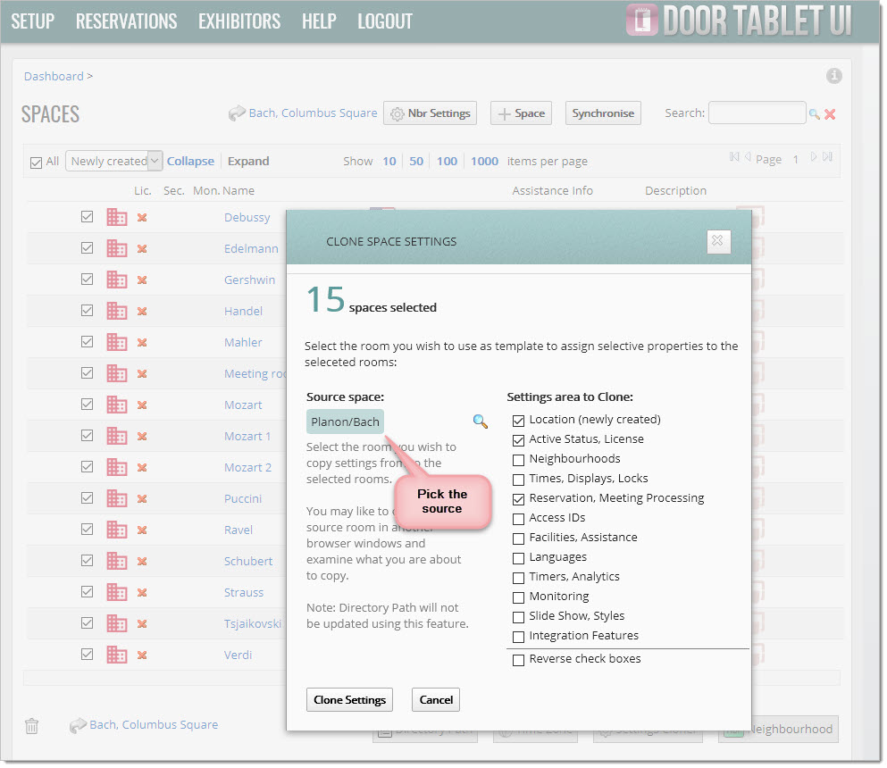 Save your work. You are now ready to propagate the settings to all your newly created rooms.