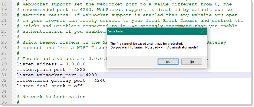 Save the file. Note: you are likely to be prevented from saving the file. Open your notepad editor in Administrator mode and you should be able to save the