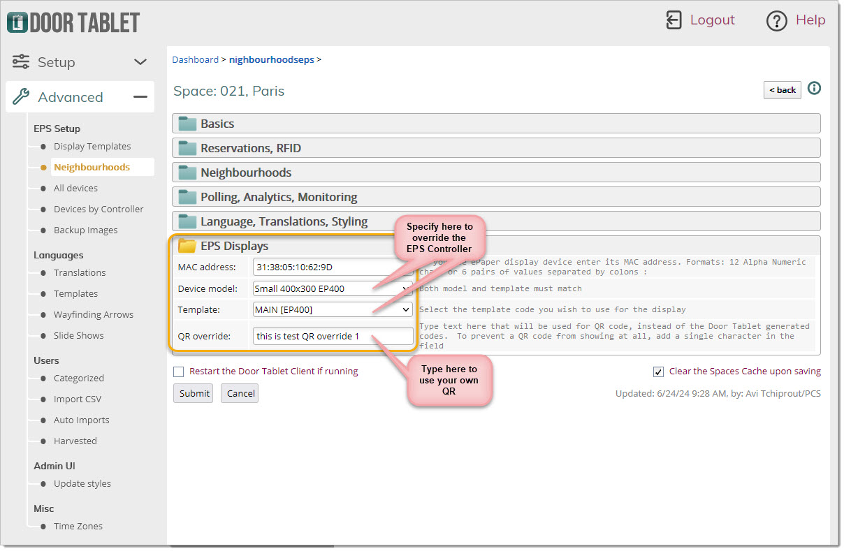 Note: if you are adding a good few devices its better to get a bar code scanner and add these automatically.