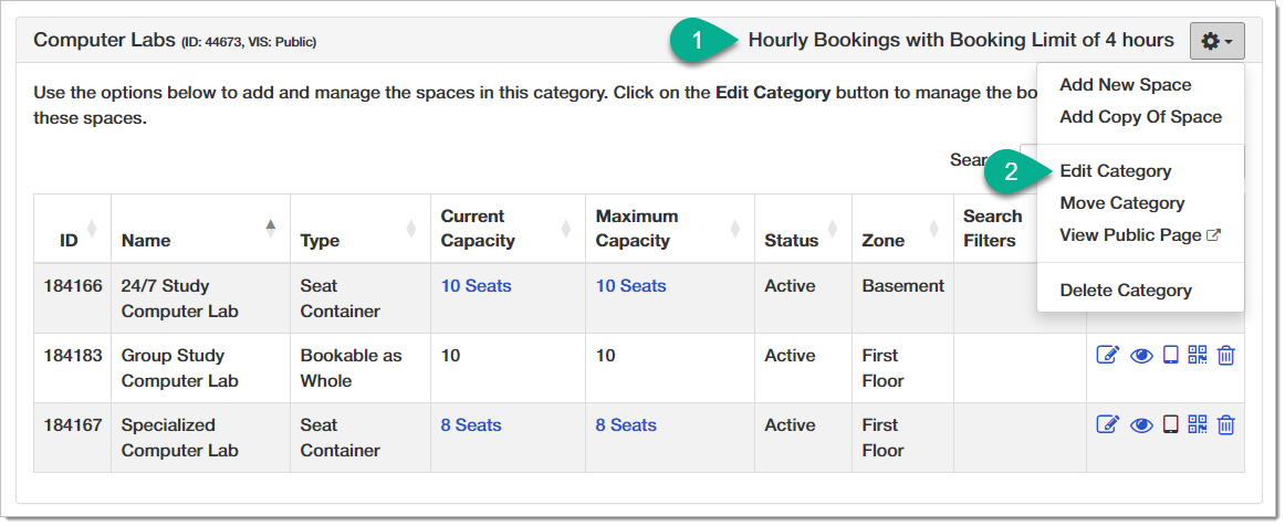 Work on spaces that are governed by Hourly Bookings only...