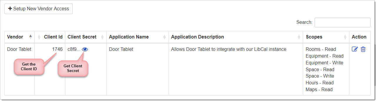 The result of our API enablement shows below. You will now need copy the Client ID and Client Secret.