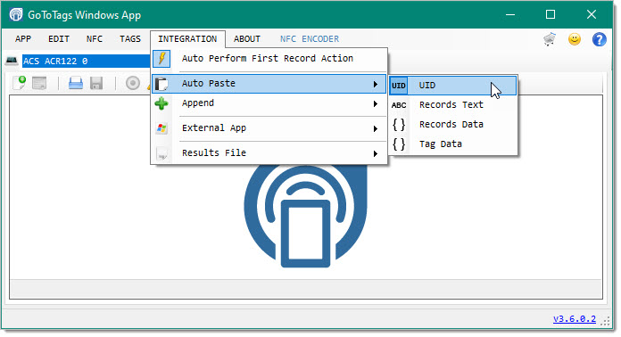 You can now configure the reader to read tags as if there were keyboard input, into any application, including a Door Tablet Web UI user record.