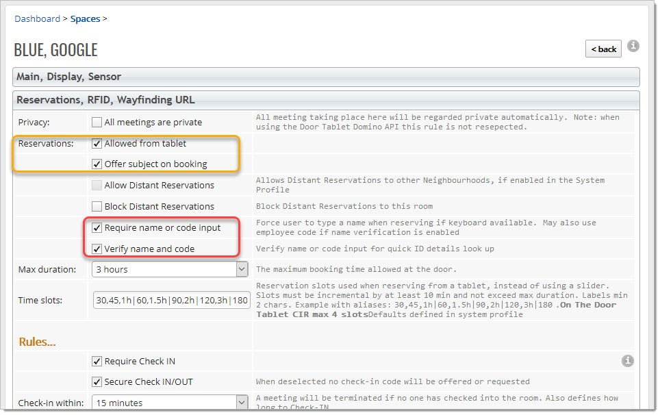 To enable ad-hoc reservations, open the meeting space/resource record and mark it like so: