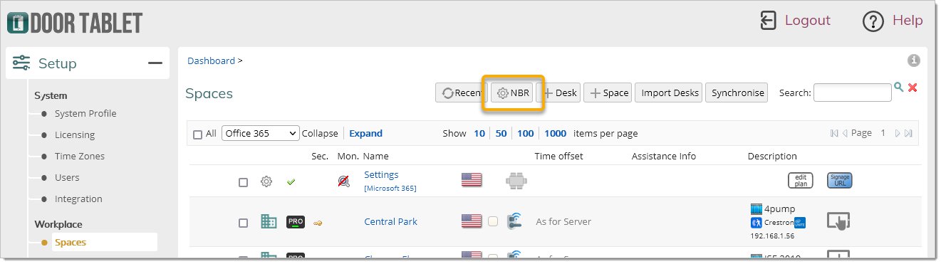 You may then add neighbourhood configuration by clicking on "Nbr Settings":