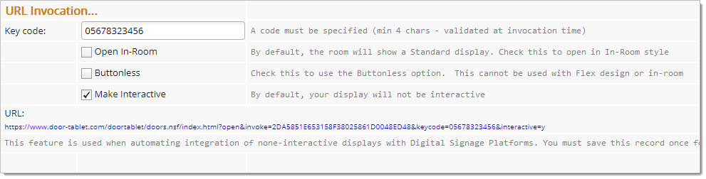 You may also invoke a single display in a similar manner: