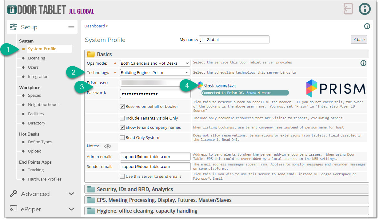 Once you have added the data items, check the connection: