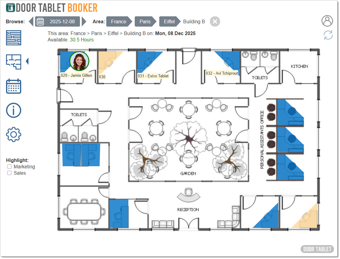 Makes it easy to find where your desks are.