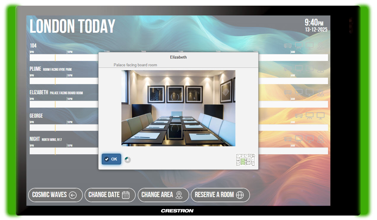 The adaptations may be performed on all Door Tablet displays including single meeting spaces and Wayfinding displays.