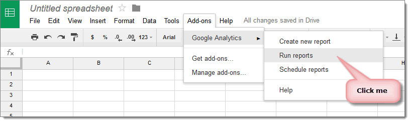 You are now ready to run the report, click "Run reports":