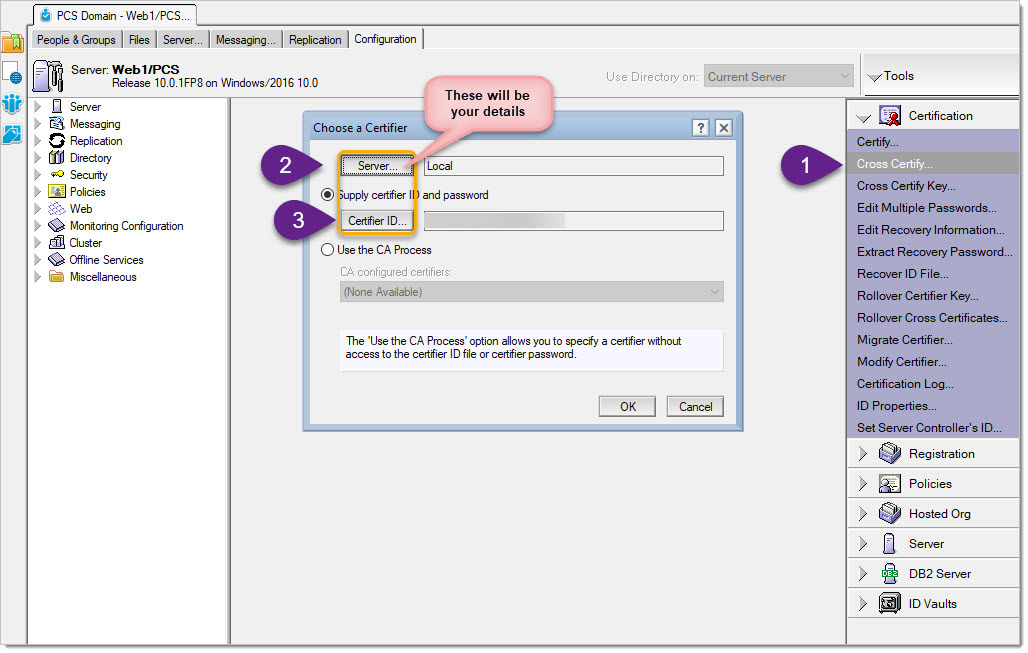 Using the Domino Admin...