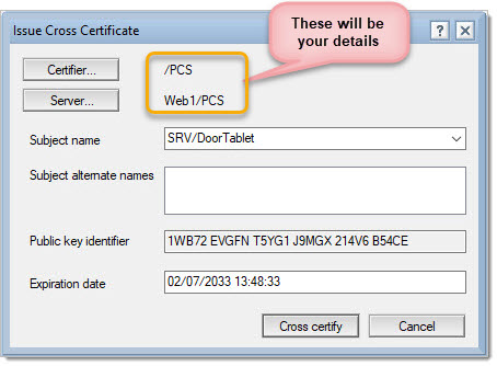 Accept and Cross Certify: